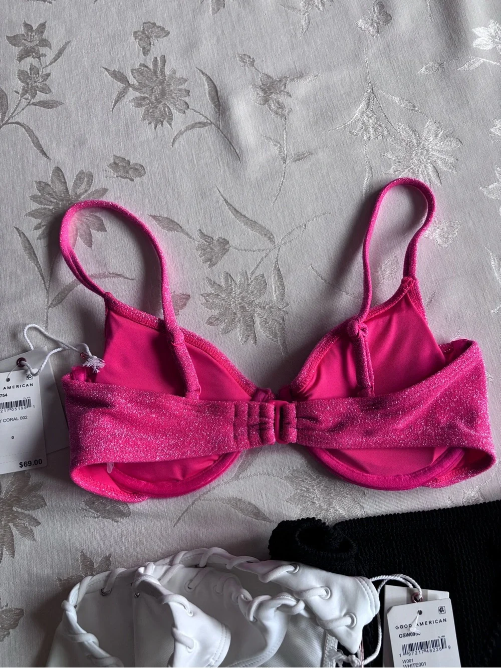 $482 Bundle 8 Pieces NWT Good American Bathing Suit XXS/XS Bikini Bottoms & Tops
